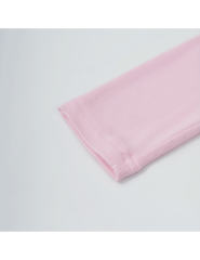 Pink Star Printed Long Sleeve Crop Top