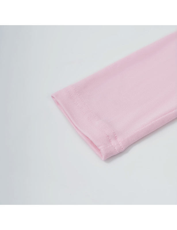 Pink Star Printed Long Sleeve Crop Top