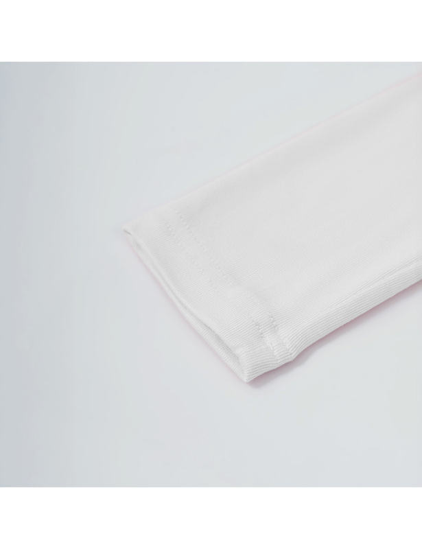 White Star Printed Long Sleeve Crop Top