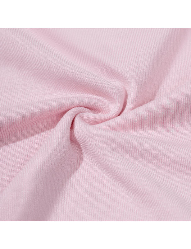 Pink Star Printed Long Sleeve Crop Top