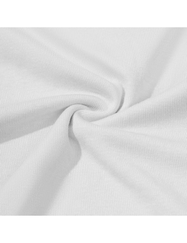 White Star Printed Long Sleeve Crop Top