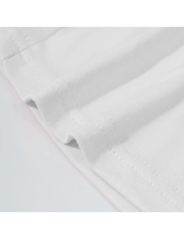 White Star Printed Long Sleeve Crop Top