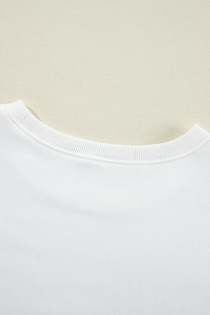 White American Flag Graphic Drop Shoulder Loose Sweatshirt