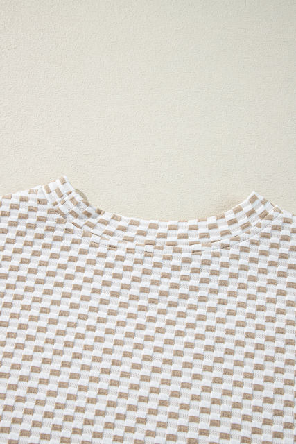 Apricot Textured Ruffled Cap Sleeve Top Shorts Set