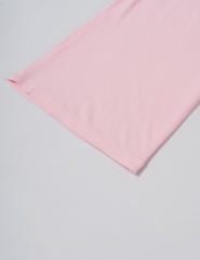 Pink Button U Neck Crop Top and Drawstring Pants Set