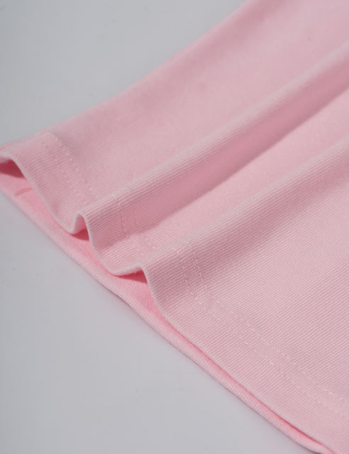 Pink Button U Neck Crop Top and Drawstring Pants Set