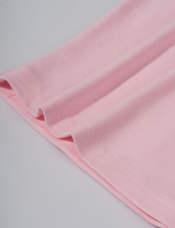 Pink Button U Neck Crop Top and Drawstring Pants Set