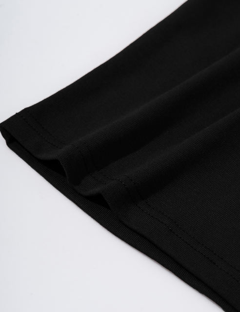 Black Button U Neck Crop Top and Drawstring Pants Set