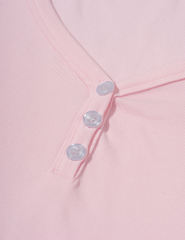 Pink Button U Neck Crop Top and Drawstring Pants Set
