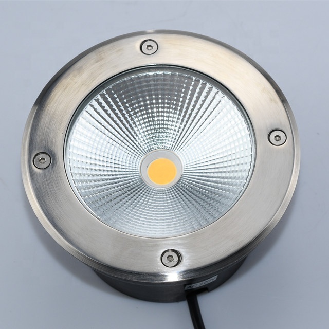 QuYie COB 7W 85-265V Stainless steel tempered glass IP68 waterproof buried linear led underground light for landscape