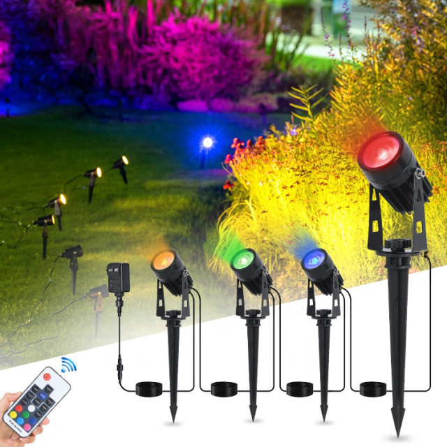 QuYie Outdoor Aluminum Led Landscape Park Lawn Spotlight Light High Quality Led Yard Garden Lighting