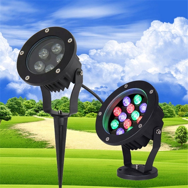 QuYie 18w LED Garden Lamp Outdoor Round Lawn Landscape Lamp 220V landscaping lampara