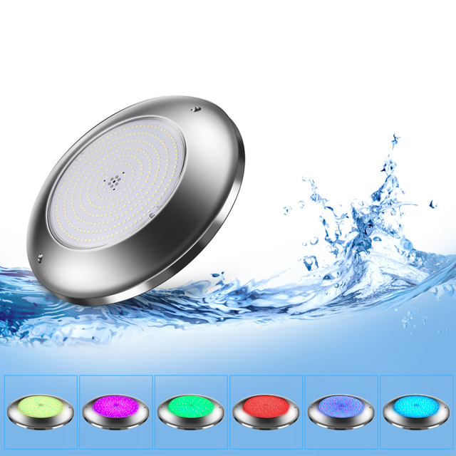 QuYie Super Slim 24W Underwater  LED Swimming Pool Light WiFi PAR56 for Under Water Boat Lights
