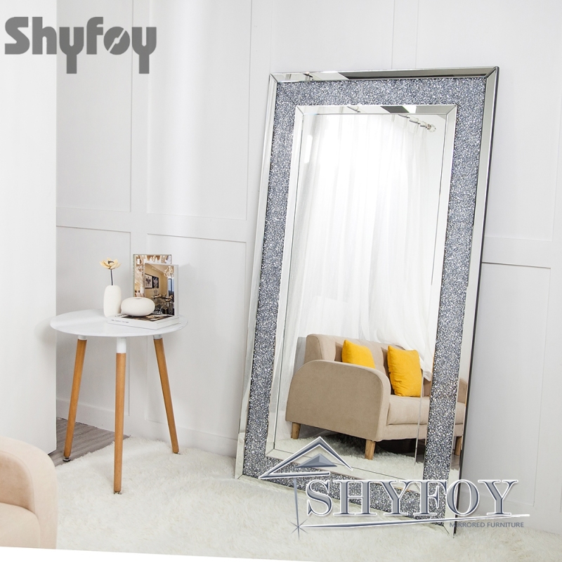 SHYFOY Crushed Diamond Wide Full Length Mirror / SF-FM004