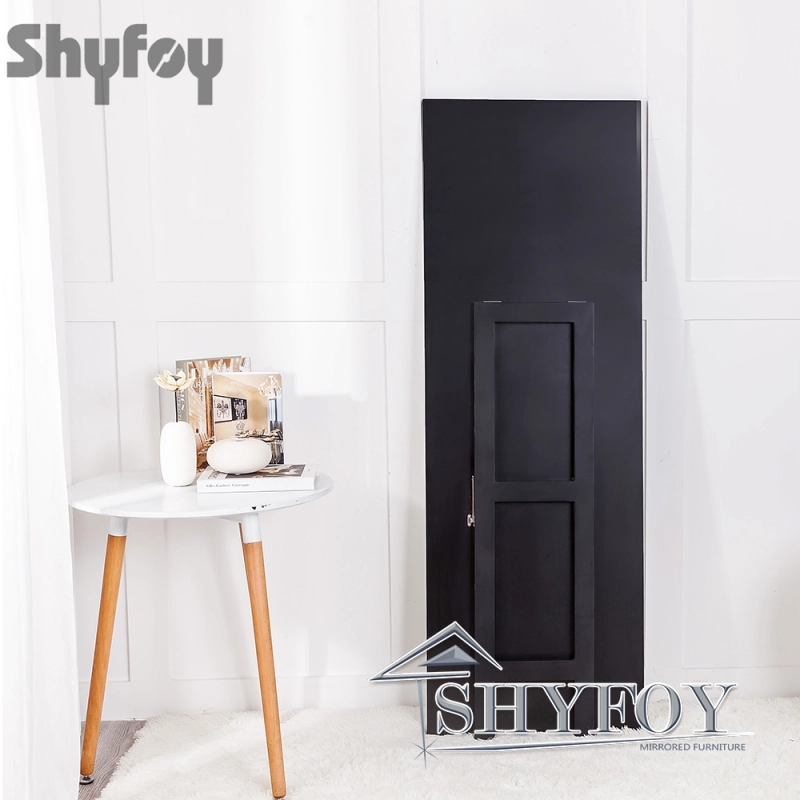 SHYFOY Sparkly Freestanding Long Mirror with Crushed Diamond, Rectangle Full Length Floor Mirror / SF-FM003