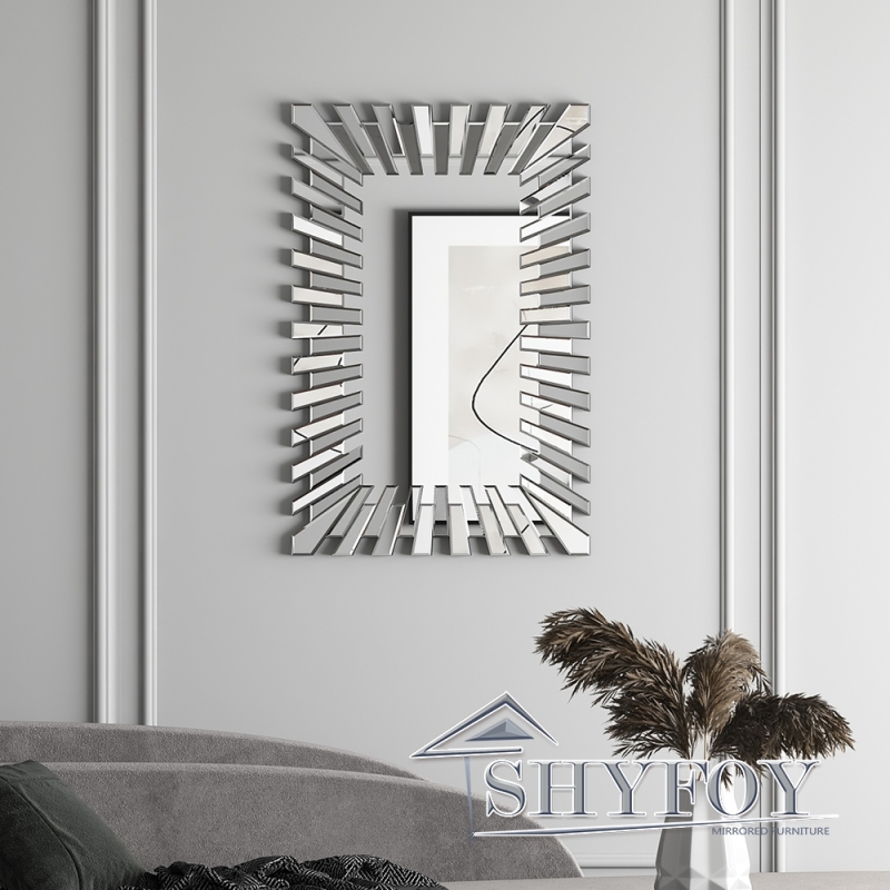 SHYFOY Silver Rectangular Decor Glass Mirror / SF-WM030