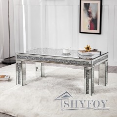 SHYFOY Mirrored Crushed Diamond Coffee Table / SF-CF015