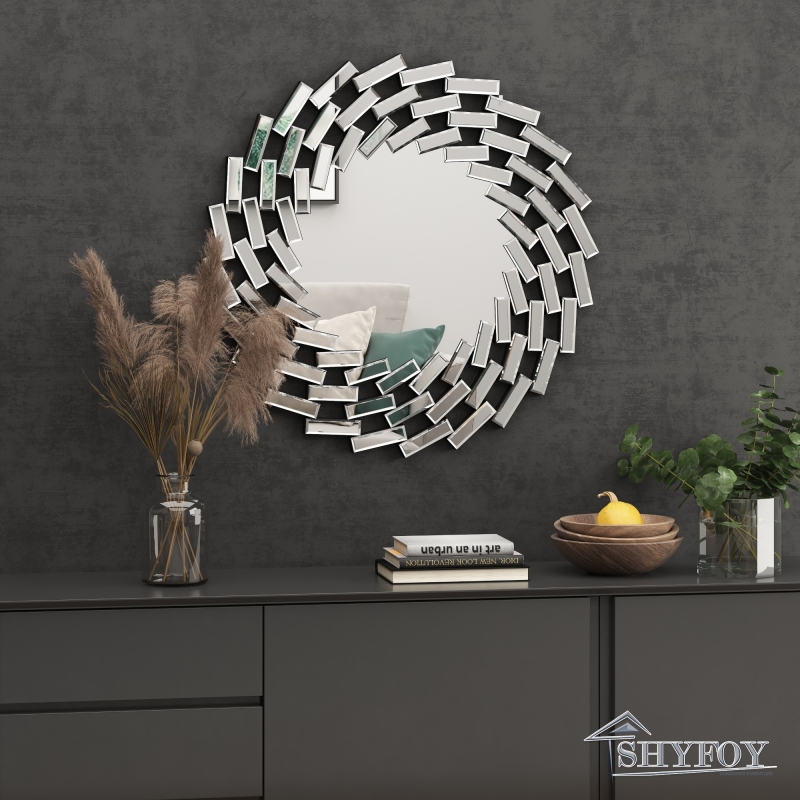 SHYFOY Framless Gear Accent Mirror for Wall / SF-WM032