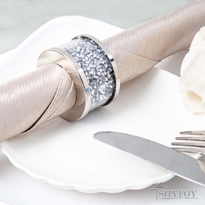 SHYFOY Silver napkin rings set of 4 / SF-MP026