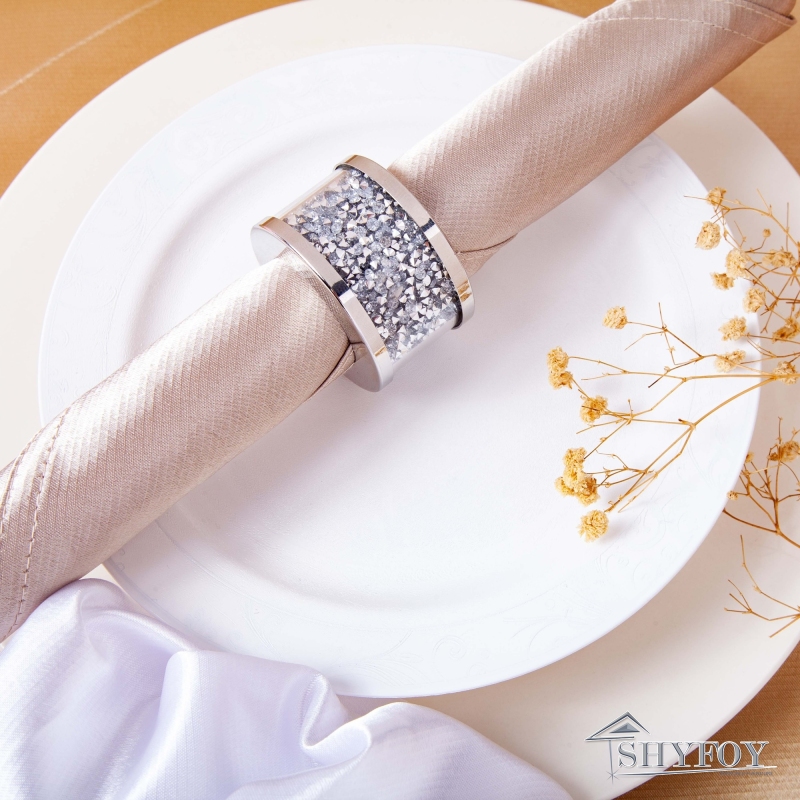 SHYFOY Silver napkin rings set of 4 / SF-MP026