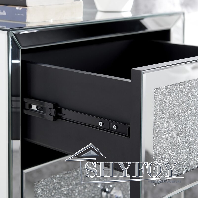 SHYFOY Crushed diamond 3 - Drawer Nightstand / SF-BT041