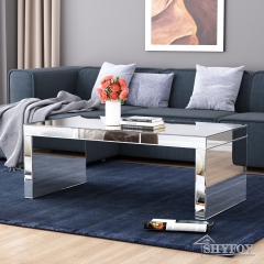 SHYFOY Rectangle Glass Sled Coffee Table / SF-CF095