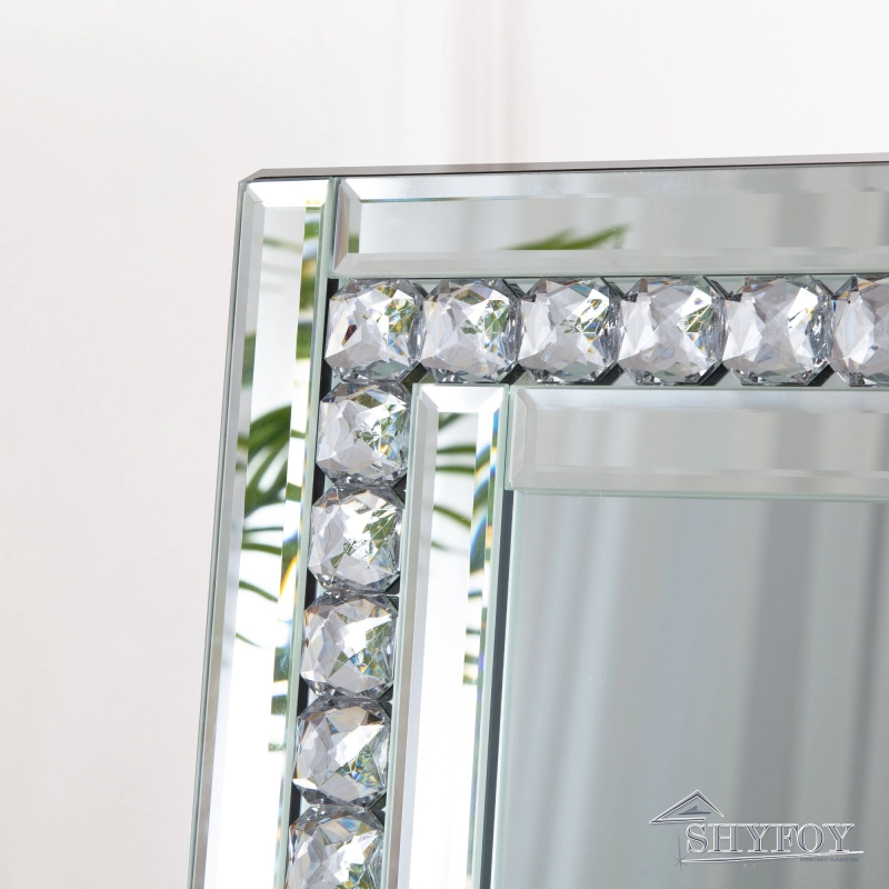 Casmer Rectangle Glass Full Length Mirror with Stand