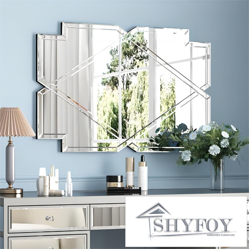 SHYFOY Frameless Decorative Rectangle Glass Wall Mirror / SF-WM091