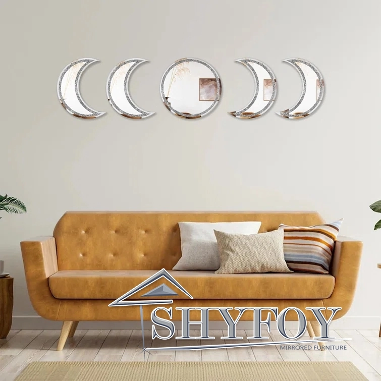 SHYFOY Moon and Sun Irregular Wall Mirror Decor (Set of 5) / SF-WM102