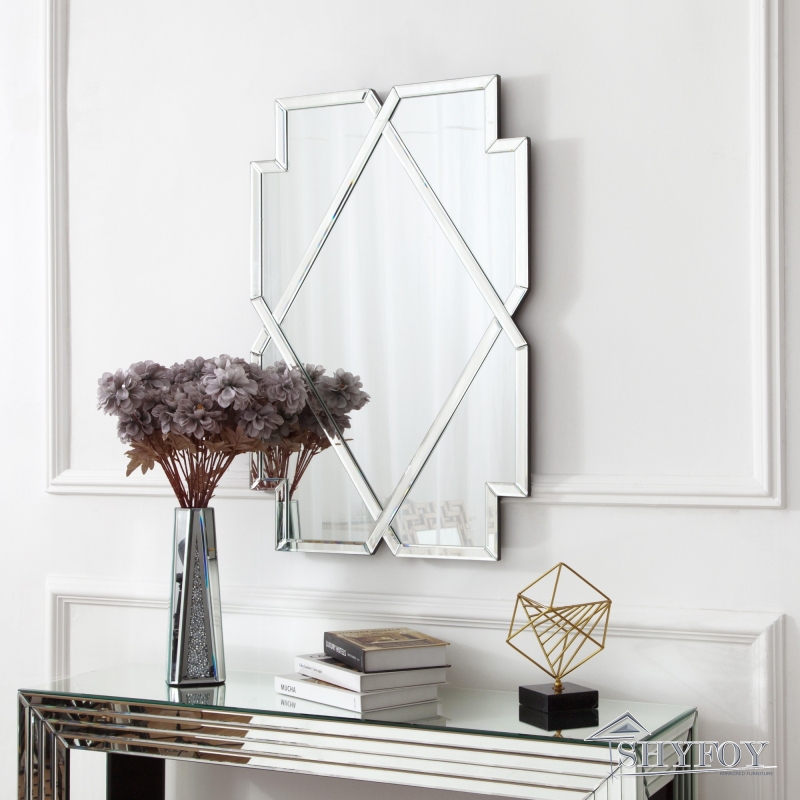 SHYFOY Frameless Decorative Rectangle Glass Wall Mirror / SF-WM091