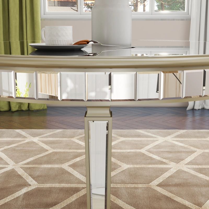 Contemporary Mirrored Matte Round Dining Table / SF-CF170