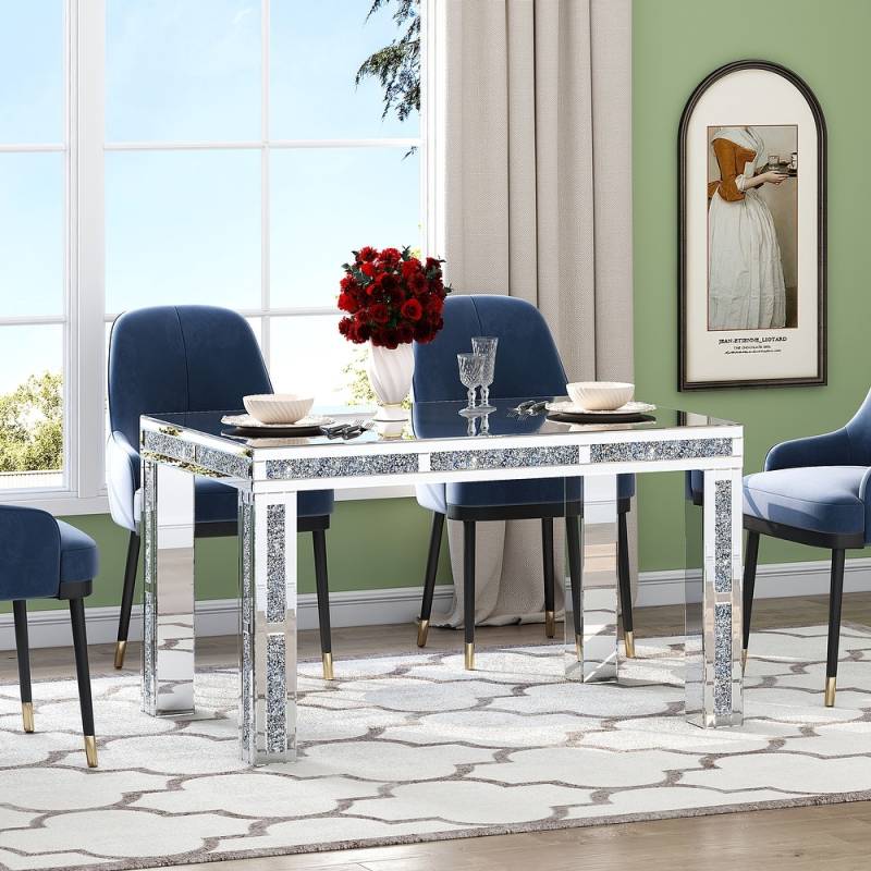 Rectangular Dining Table with Crushed Diamond /SF-DT185