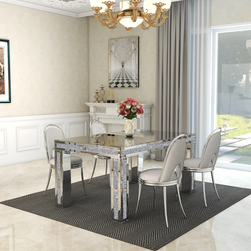 Rectangular Dining Table with Crushed Diamond /SF-DT185