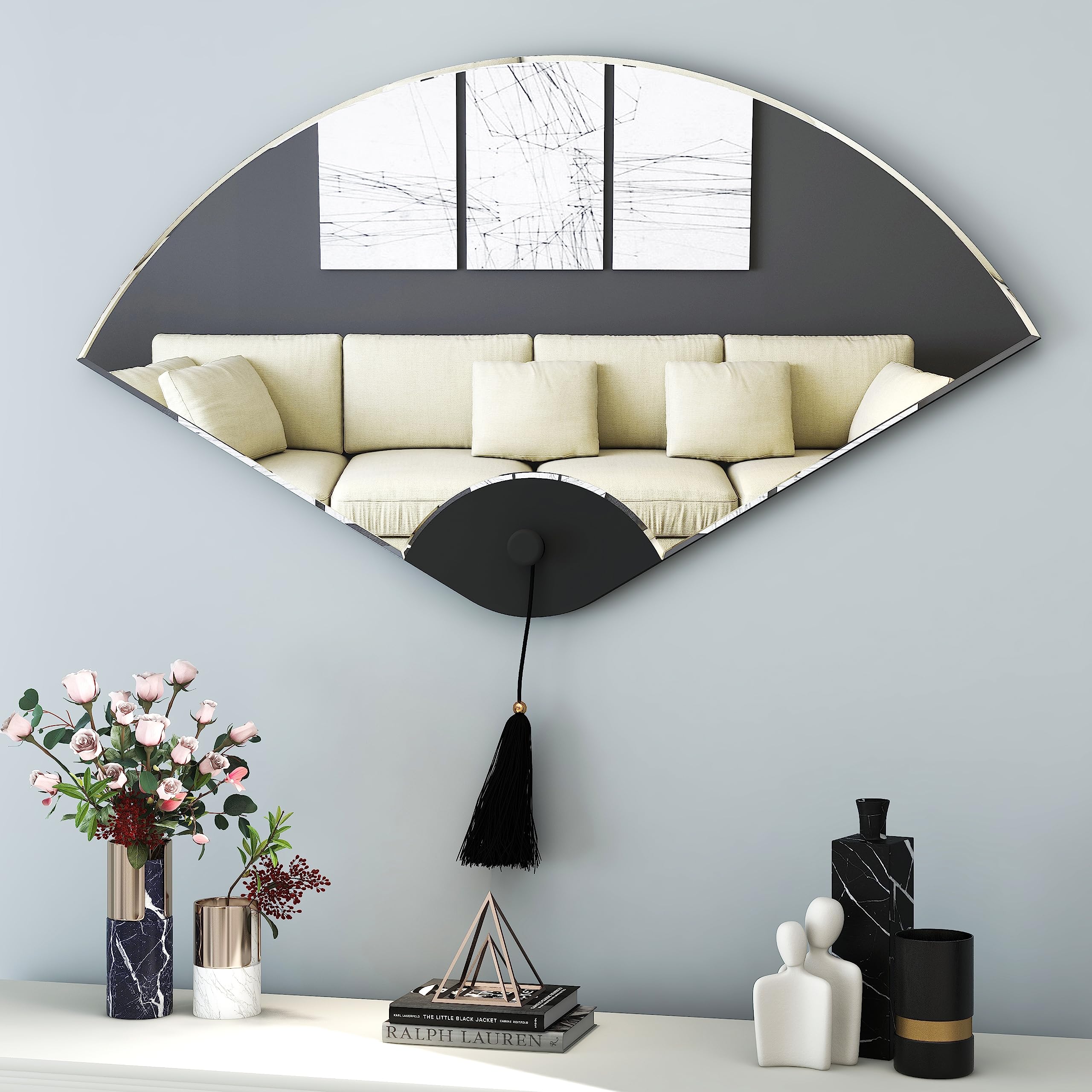 Stunning Decorative Large Wall Mirror With Swag image