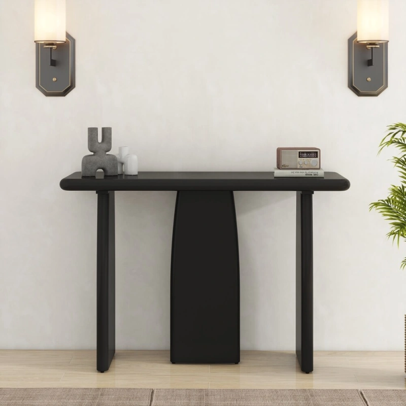 Shyfoy Console Table with Triple Pedestal Entryway Table