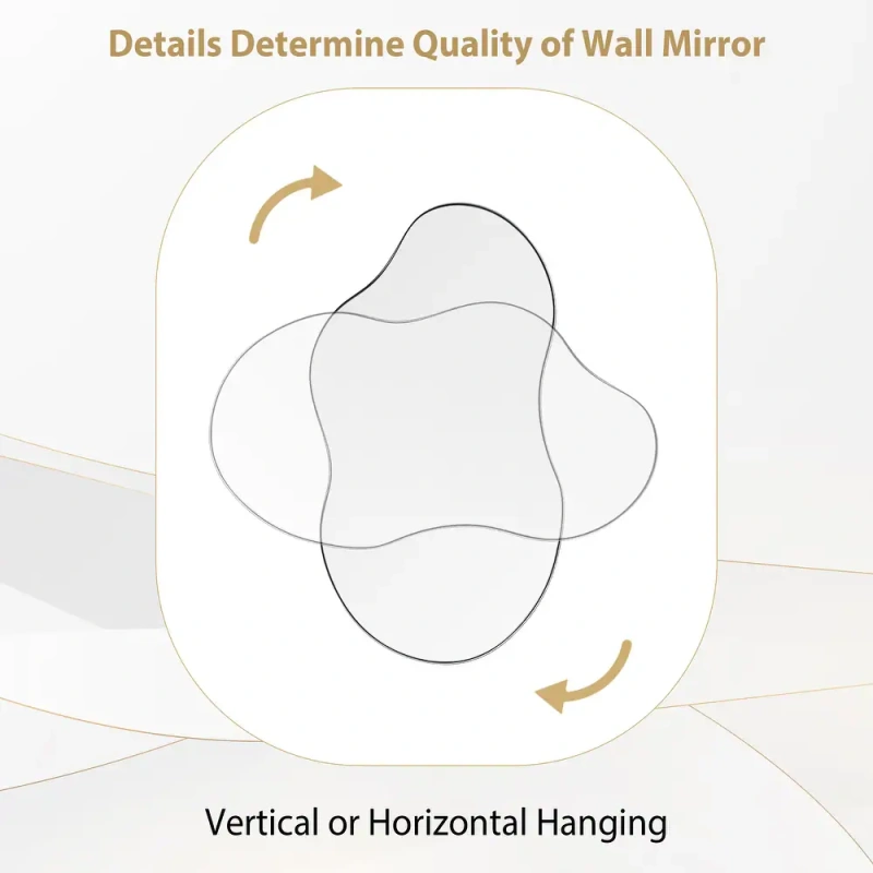 Asymmetrical Wavy Antique Accent Wall Mirror - - Antique Silver