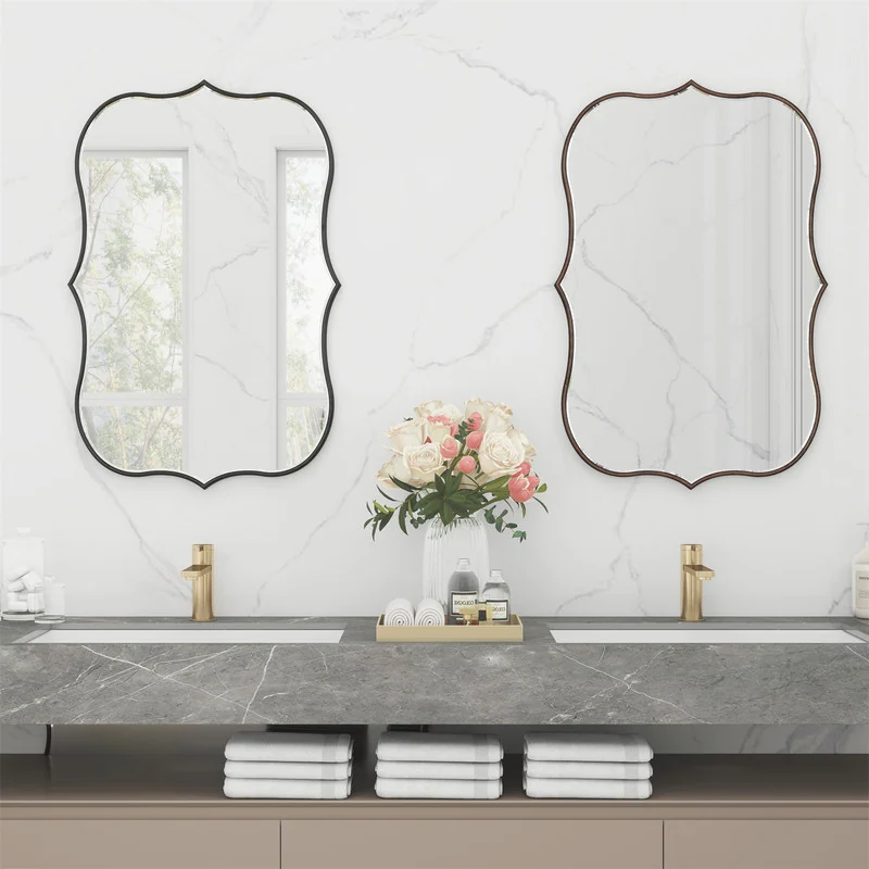 【はな】デコラティブラージミラー SHYFOY Large Vintage Mirrors for Living Room Wall Decor Gold