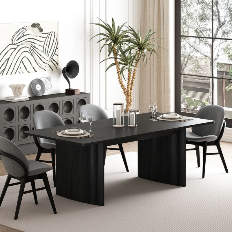 Modern Rectangular Extendable Dining Table