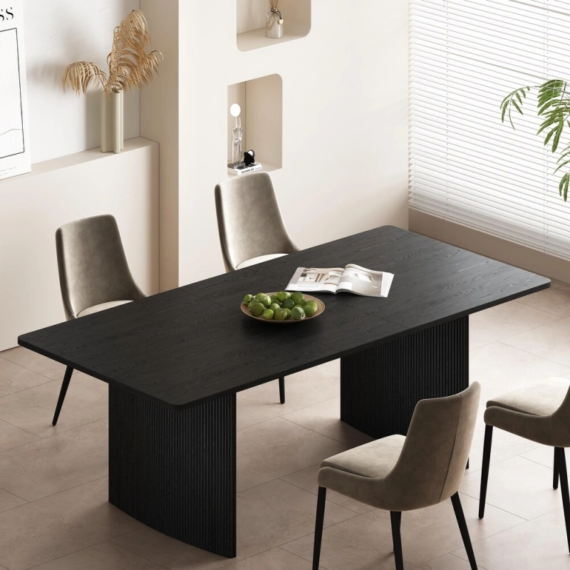 Modern Rectangular Extendable Dining Table