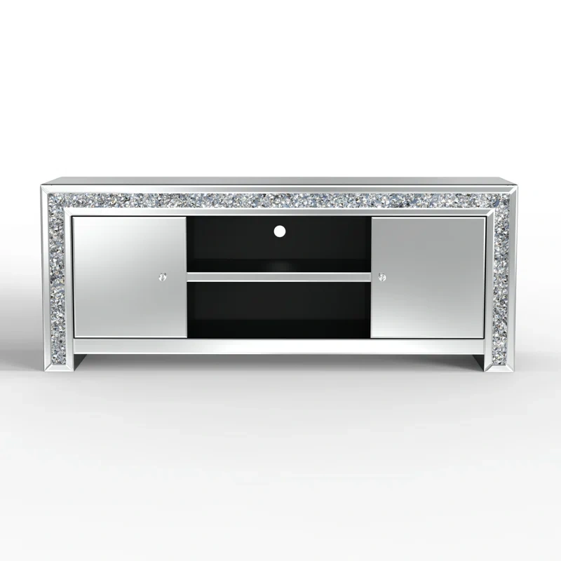 Luxury Diamond Mirrored TV Stand for TVs up to 65"