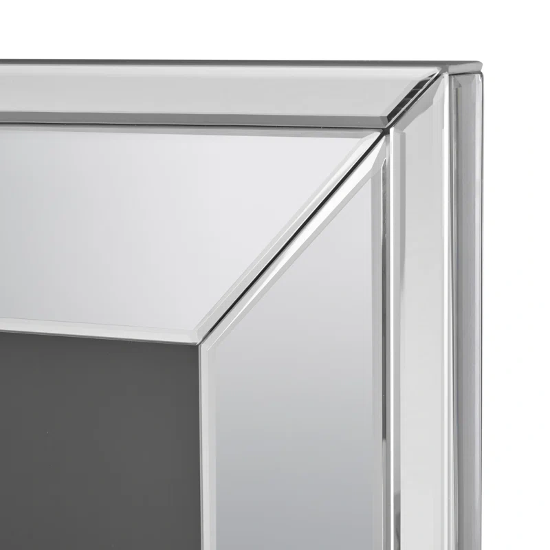 Riggleman Mirrored Wall Mounted Electric Fireplace with Remote Control
