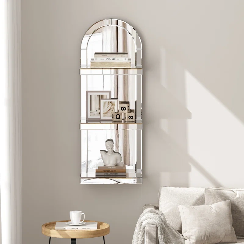 Mirrored Accent Shelves 3-Tier (1 PCS)