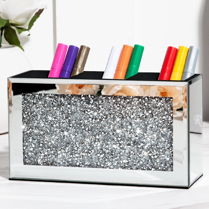 SHYFOY Crushed Diamond Three Compartments Deluxe Cosmetic Makeup Beauty Organizer / SF-MP043
