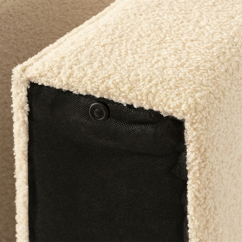 Accent Upholstered Ottoman, N Shaped