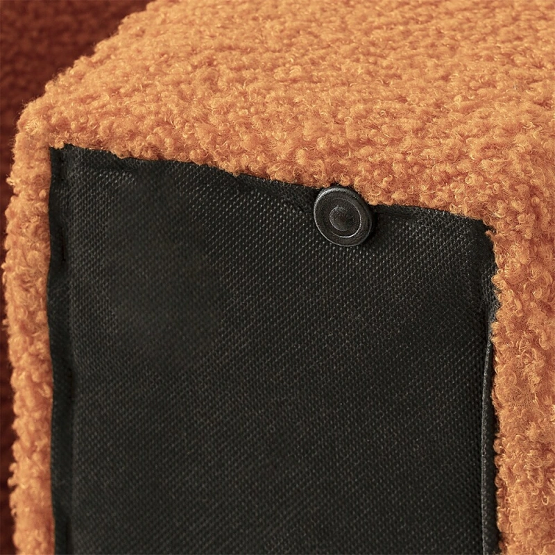 Accent Upholstered Ottoman, N Shaped
