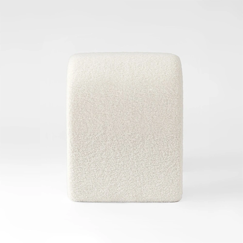 Accent Upholstered Ottoman, N Shaped
