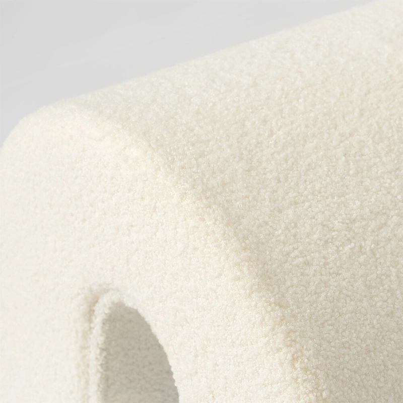 Accent Upholstered Ottoman, N Shaped