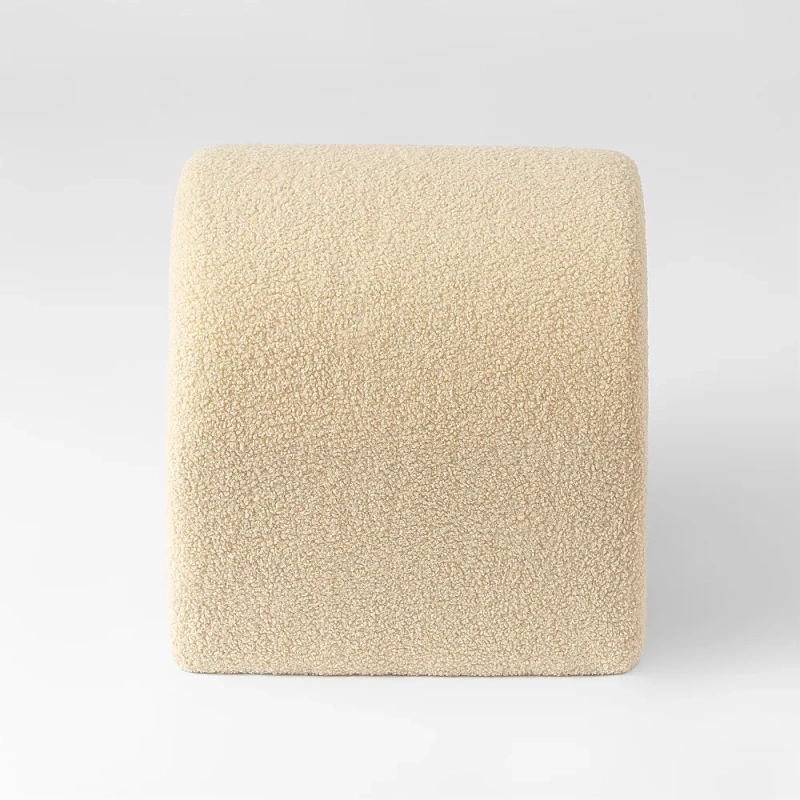 Accent Upholstered Ottoman, N Shaped
