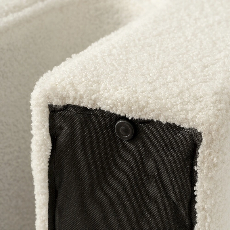 Accent Upholstered Ottoman, N Shaped