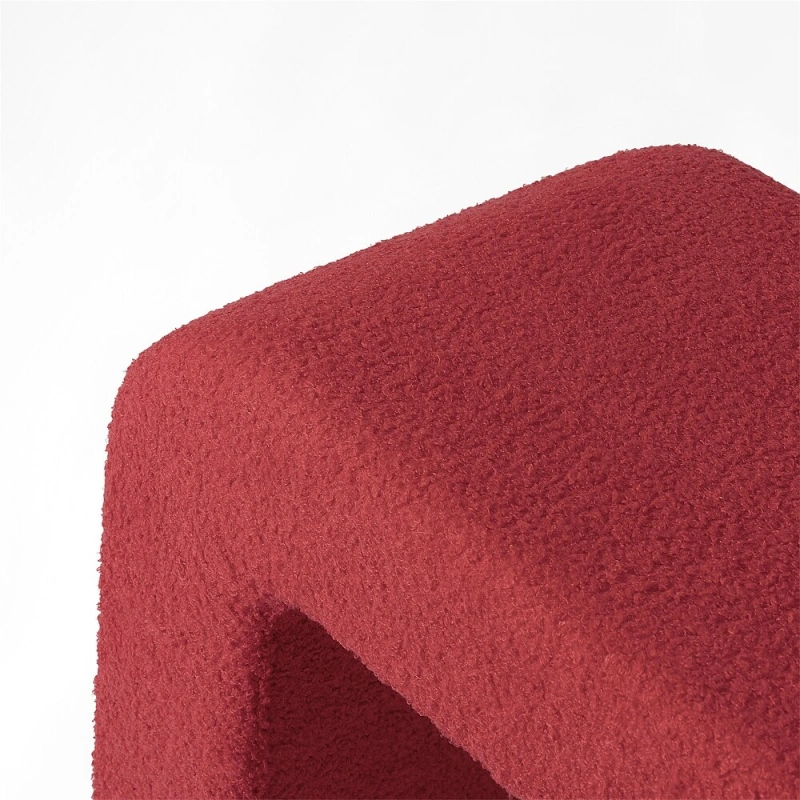 Accent Upholstered Ottoman, N Shaped